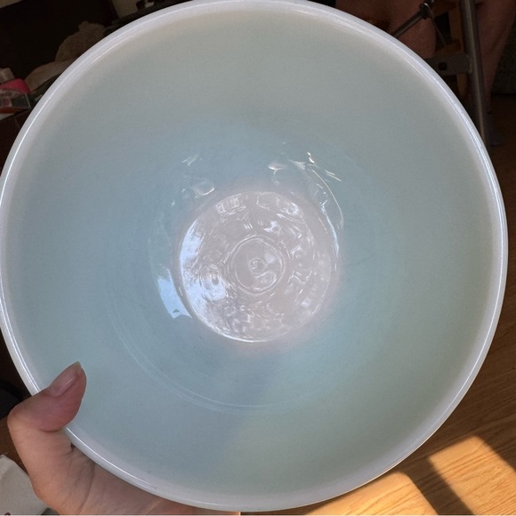 PYREX ✨ VTG Tiffany turquoise blue medium large mixing bowl 403 - Picture 3 of 5